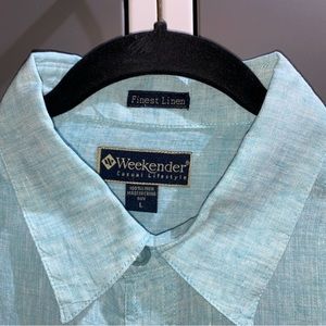 Weekender, finest linen short sleeve shirt-L